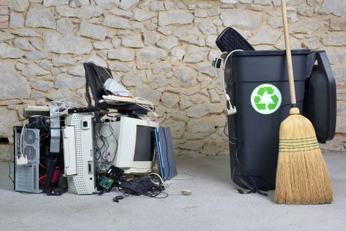 Before and after garage clearance transformation