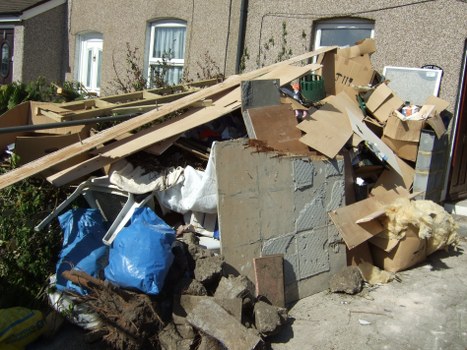 Professional waste clearance team at a building site in Barking